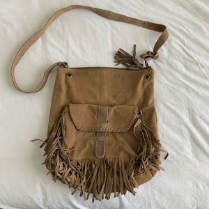 Earthbound suede crossbody bag